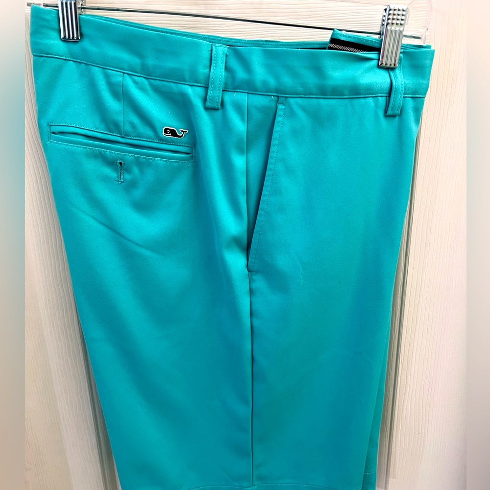 Vineyard Vines Mens Chino Shorts Pockets Flat Front Embroidered Green Size 32